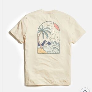MARINE LAYER Signature Crew Graphic Tee Natural Small New‎ With Tags